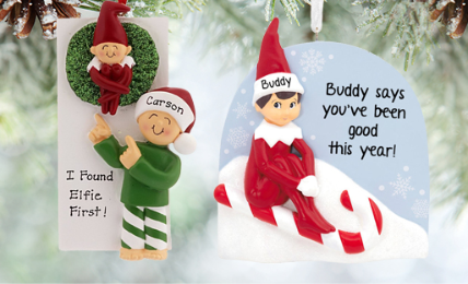 Personalized Elf Ornaments