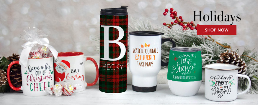 Personalized Holiday Drinkware