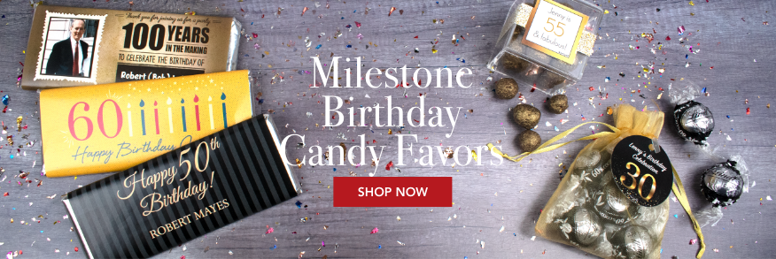 PERSONALIZED MILESTONE CANDY FAVORS