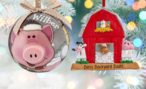 Personalized Small Animals Christmas Ornaments