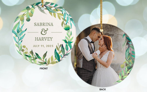Wedding & Engagement Customizable Ornaments