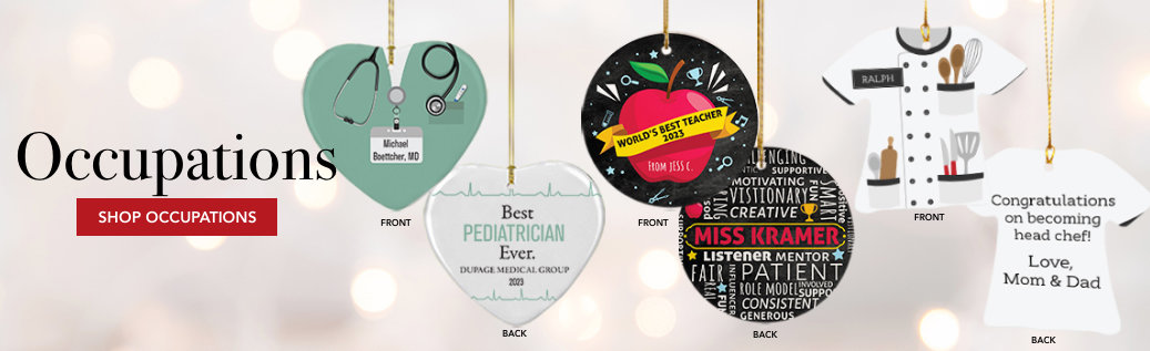 Occupations Customizable Ornaments