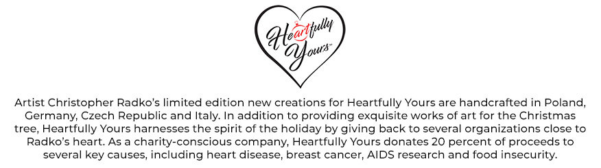 As a charity-conscious company, Heartfully Yours donates 20 percent of proceeds to several key causes, including heart disease, breast cancer, AIDS research and food insecurity.
