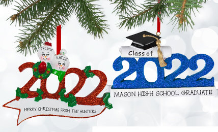 Personalized 2022 Ornaments