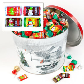 Snow Covered Mill Hershey's Holiday Mix Tin - 14 lb