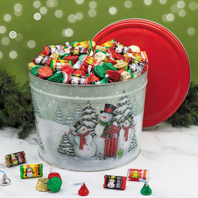 Snow Family Happy Holidays Hershey's Mix Tin - 8 lb