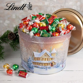 Home for the Holidays Hershey's Happy Holidays Miniatures & Lindt Truffles Tin - 9.5 lb