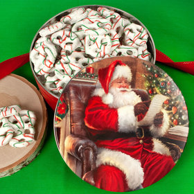 Christmas Checking It Twice Tin with Holiday Yogurt Pretzels - 1 lb