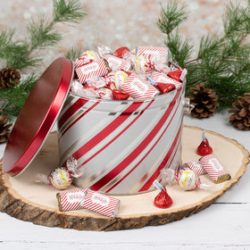 Candy Stripes Lindt Truffles and Hershey's Mix 2.9lb Tin