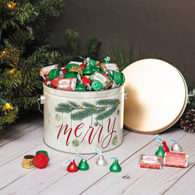 Personalized Very Merry Merry Christmas Hershey's Mix Tin - 3.5 lb