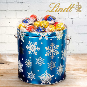 Flurries Holiday Tin Assorted Lindt Truffles - 3.5 lb