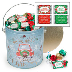 Personalized Vintage Christmas Merry Christmas Hershey's Mix Tin - 3.7 lb