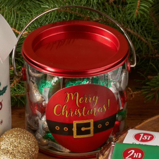 Santa's Hershey Kisses Paint Can Gift - 12oz
