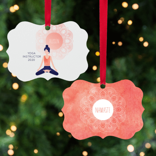Personalized Nameste Christmas Ornament