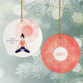Personalized Yoga Christmas Ornament