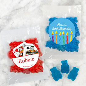 Personalized Birthday Candy Bags with Gummi Bears