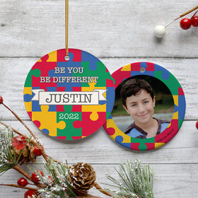 Personalized Autism Awareness Be You Christmas Ornament