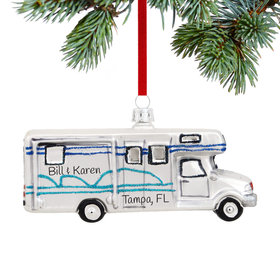 Personalized Class C Motor Home Christmas Ornament