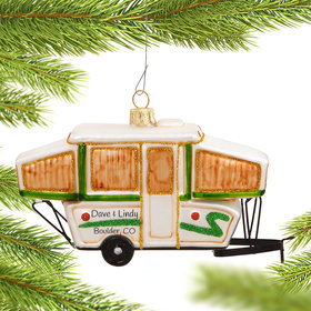 Personalized Popup Camper Christmas Ornament