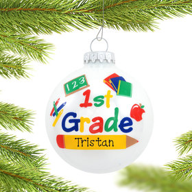 Personalized First Grade Christmas Ornament