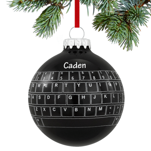 Personalized Computer Keyboard Christmas Ornament