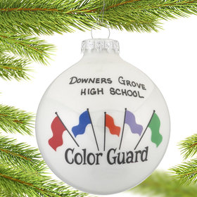 Color Guard Flags Christmas Ornament