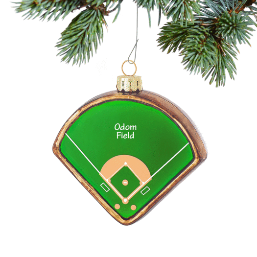 Personalized Baseball Diamond Christmas Ornament