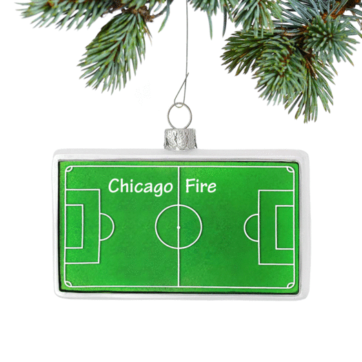 Personalized Soccer Field Christmas Ornament