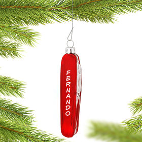 Personalized Pocket Knife Christmas Ornament