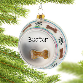 Personalized Dog Dish Christmas Ornament