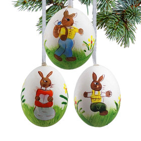 Easter Bunny Easter Eggs (Set of 3) Christmas Ornament