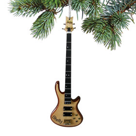 Personalized Bass Guitar Christmas Ornament