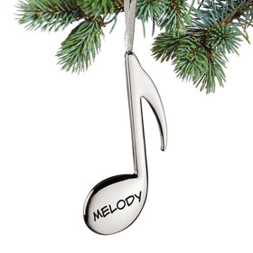 Personalized Musical Note Eighth Note Christmas Ornament