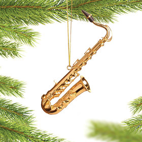 Personalized Tenor Saxophone Christmas Ornament
