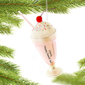 Personalized Milkshake Christmas Ornament
