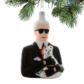 Karl Lagerfield Christmas Ornament