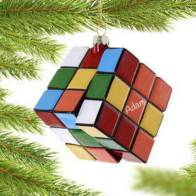 Personalized Rubiks Cube Christmas Ornament