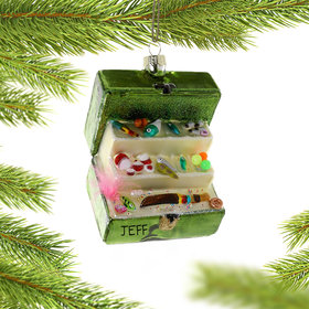 Personalized Tackle Box Christmas Ornament