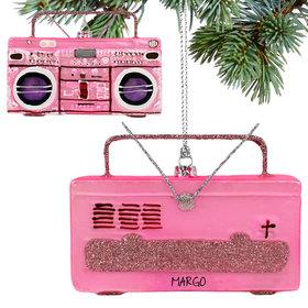 Personalized Boom Box Christmas Ornament