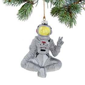 Personalized Peace Out Astronaut Christmas Ornament