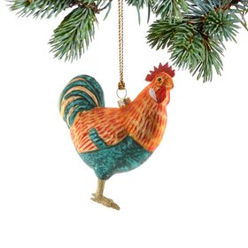 Personalized Heritage Rooster Christmas Ornament