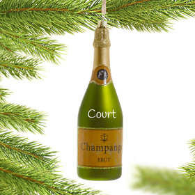 Personalized Champagne Brut Christmas Ornament
