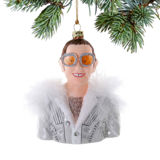 Personalized Elton John Christmas Ornament