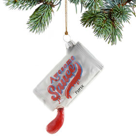 Personalized Awesome Sauce Packet Christmas Ornament
