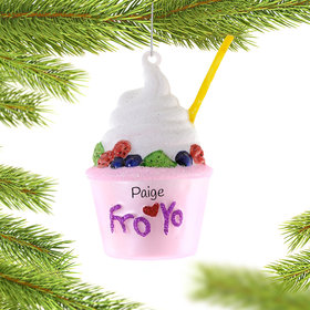 Personalized Fro Yo Christmas Ornament