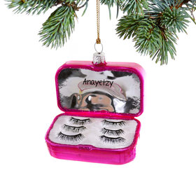 Personalized Fake Eyelash Set Christmas Ornament