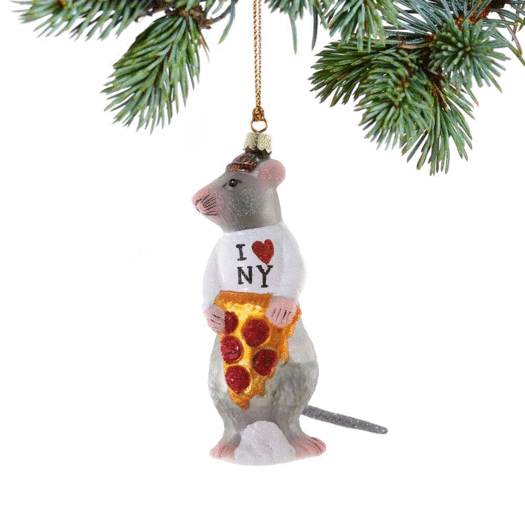 NYC Rat Christmas Ornament