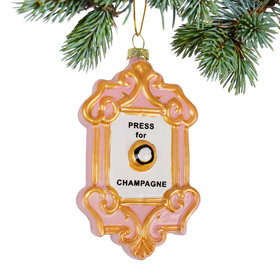 Personalized Press For Champagne Christmas Ornament