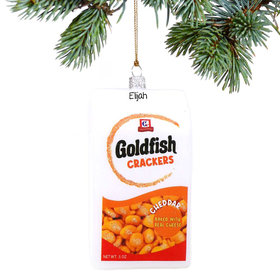 Personalized Goldfish Crackers Bag Christmas Ornament