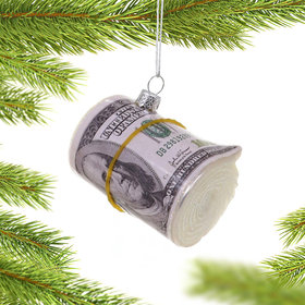 Personalized Roll Of Cash Christmas Ornament